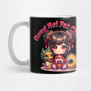 Chinese New Year Girl & Dragon Mug